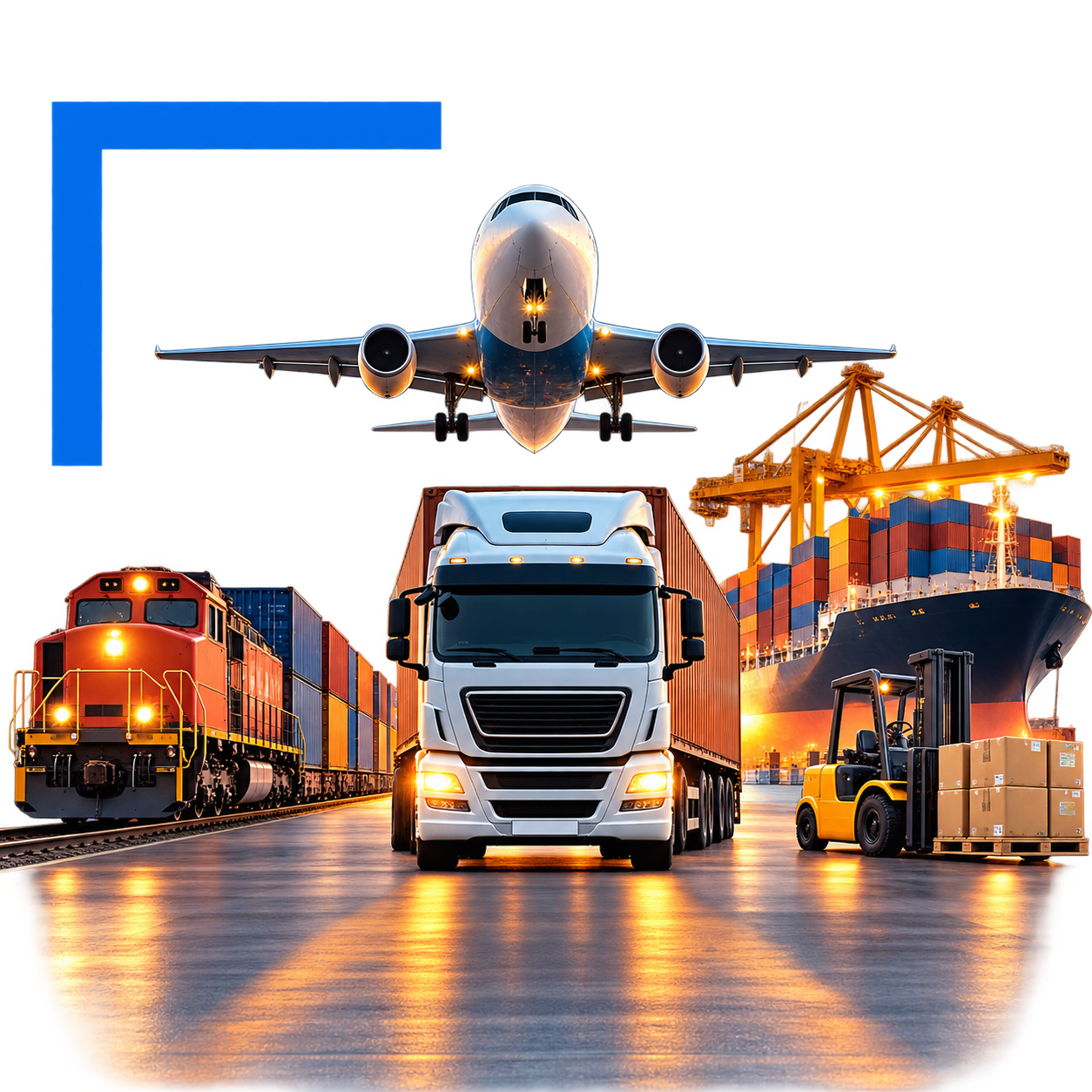 Truckload, rail, air and port cargo movement